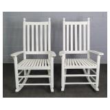 2x The Bid Painted Solid Wood Rockers