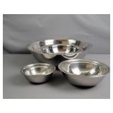5pc Lot Vollrath & More Stainless Mixing Bowls
