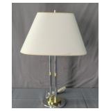 Metal Table Lamp W/ Brass Finish Accents