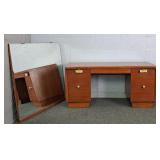 American Of Martinsville Art Deco Vanity W/ Mirror