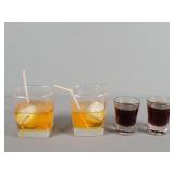 4x The Bid Bard Usa Vintage Cocktail Decorations