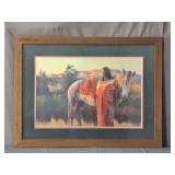 Landscape W/ Native American Print