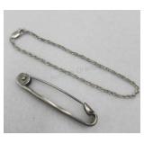 Sterling Silver Napier Pin With Faint Inscription