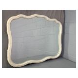 Vintage Painted Wood Frame Wall Hung Mirror