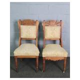 2x The Bid Victorian Style Accent Chairs