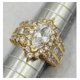 Cz Statement Sparkling Ring Sz 6