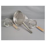 3x The Bid Stainless Cone Strainers