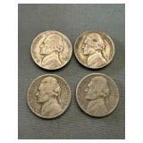 4x The Bid - Silver Wartime Nickels 1940