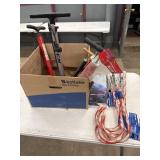 LOT ASSORTED AIR PUMPS AND CHRISTMAS DECORATIONS