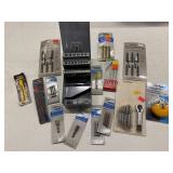 LOT ASSORTED BITS, EMPTY DRILL BOX