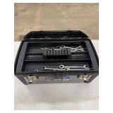 MASTERCRAFT 20 PLASTIC TOOLBOX WITH WRENCHES
