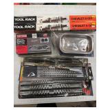 LOT ASSORTED TOOL RACK, TOOL TRAY, SOCKET HOLDERS