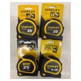 (4) STANLEY TAPE MEASURES