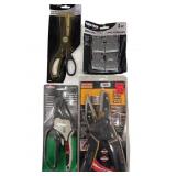 ASSORTED PRUNING SHEARS, SCISSORS, MINI SCRAPERS