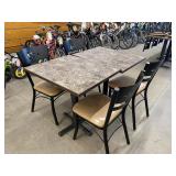 (2)TABLES & (4)CHAIRS-TABLE APPROX 30' X 24' X 30'