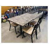(2)TABLES & (4)CHAIRS-TABLE APPROX 30' X 24' X 30'