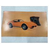 CORVETTE STINGRAY CARDBOARD 32 X 18 INCH