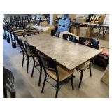 TABLE & (6) CHAIRS - TABLE APPROX 72' X 30' X 29'H