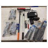 ASSORTED MAGNETS, ZIP TIES, DOWNSPOUT ANCHORS