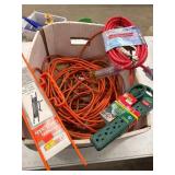 BOX WITH ASSORTED EXTENSION CORDS