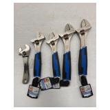 LOT ASSORTED MASTERCRAFT ADJUSTABLE WRENCHES