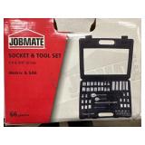 JOBMATE SOCKET & TOOL SET, 66-PC, METRIC & SAE