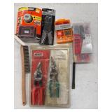 LOT ASSORTED ITEMS - SNIPS, LASER LEVEL