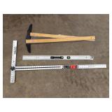 LOT - CRAFTSMAN ADJUSTABLE SQUARE, ALUMINUM RULER