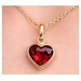 10K(0.23G),  GARNET (0.85CT) PENDANT