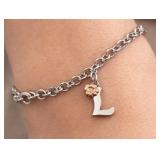 SILVER(2.7G),  GENUINE DIAMOND (0.01CT) BRACELET