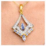 SILVER(2.65G),  GENUINE TANZANITE (1.65CT)