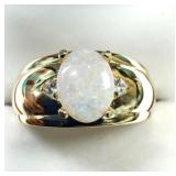 GOLD PLATED STERLING SILVER NATURAL OPAL (0.76CT)