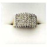 10KT YELLOW GOLD NATURAL DIAMOND (0.50CT) RING,