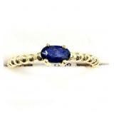 10KT YELLOW GOLD NATURAL BLUE SAPPHIRE (0.35CT)