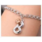 SILVER(3.66G),  GENUINE DIAMOND (0.01CT) BRACELET