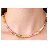 NATURAL FANCY COLOR TOURMALINE (APP 9CT) NECKLACE