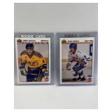 1992 UPPER DECK NIKLAS LIDSTOM AND TEEMU SELANNE