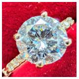 10K(2.09G),  LAB DIAMOND (2.1CT), MOISSANITE