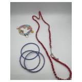 LOT COSTUME JEWELLERY - NECKLACE, BRACELET