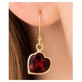 10K(0.35G),  NATURAL GARNET (1.75CT) EARRING