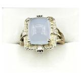STERLING SILVER NATURAL MOONSTONE RING, SIZE 6.25