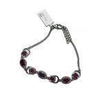 STERLING SILVER NATURAL ENHANCED RUBY BRACELET