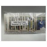 1988 RED FOLEY BASEBALL SET OF 26 MLB TEAMS