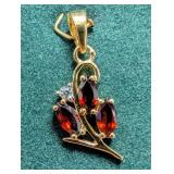 SILVER NATURAL GARGET (APP 1.5CT) PENDANT