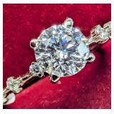 10K(1.49G),  LAB DIAMOND (0.9+0.04CT) RING