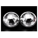 SILVER BALL EARRING