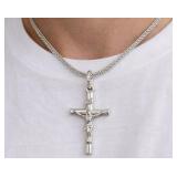 SILVER(5.7G),  CROSS NECKLACE 24'