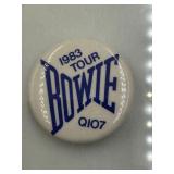 VINTAGE DAVID BOWIE 1983 TOUR BUTTON