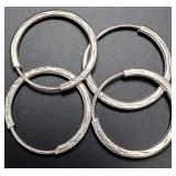 SILVER2 SMALL HOOP EARRING SET