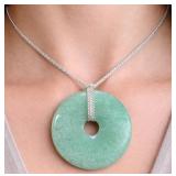 HAND CARVED AVENTURINE  NECKLACE 16-22' RANDOM
